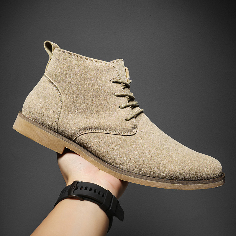 Men Formal Wear With Boots - 英国風ブラウンチェルシーブーツ メンズ ハイカットドレスシューズ 快適なポインテッドトゥ メンズアンクルブーツ レースアップショートブーツ