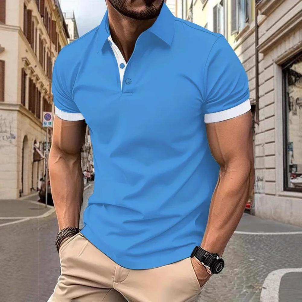 Men'S Polo Formal Wear - メンズトップス ラペル半袖 カジュアル ルーズフィット レギュラースタイル トップス