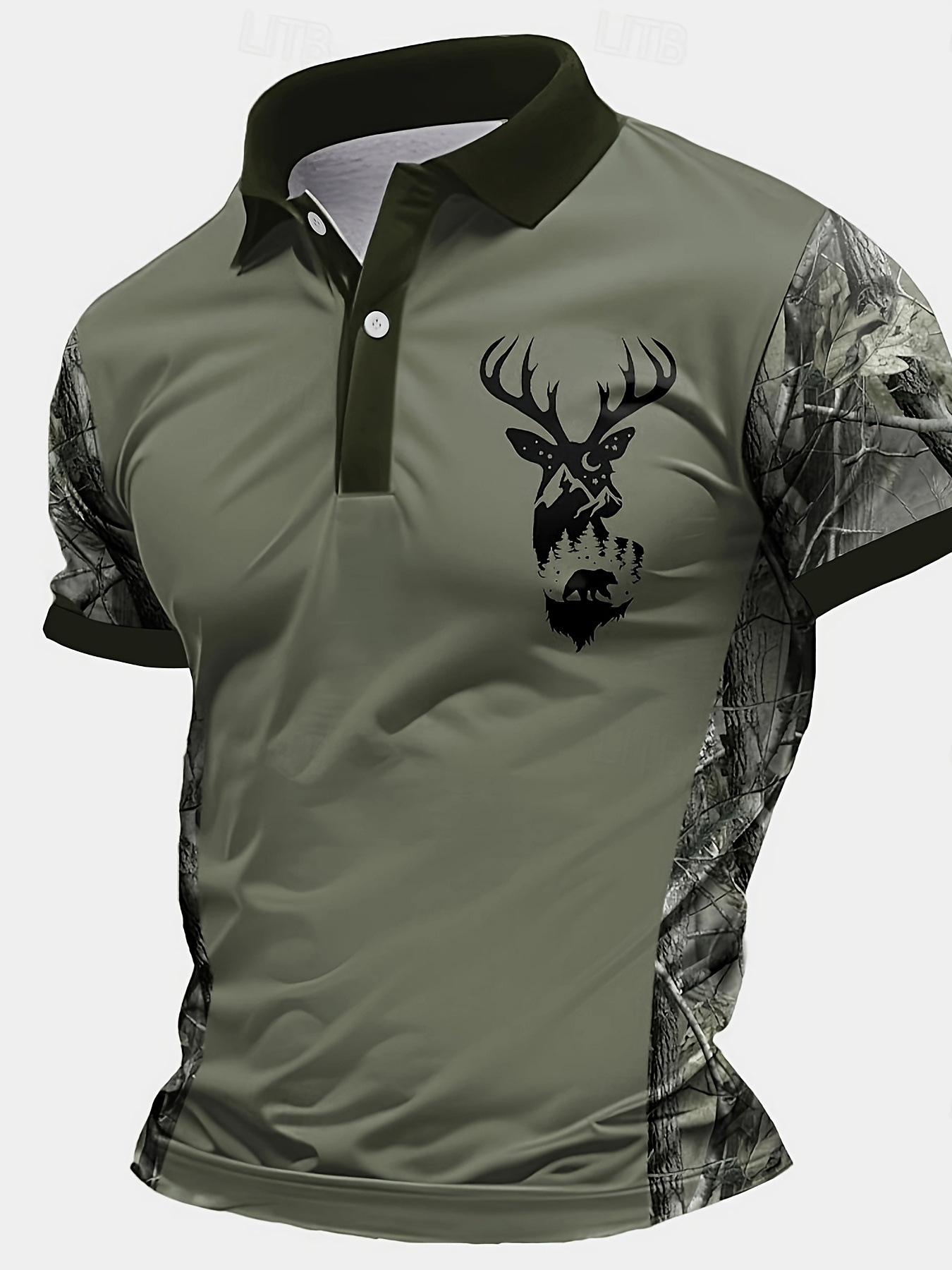 Men'S Polo Formal Wear - 2026年モデル メンズポロシャツ、ストリートビジネスウェア向け、3Dプリント、快適で通気性があり、オールシーズン対応。