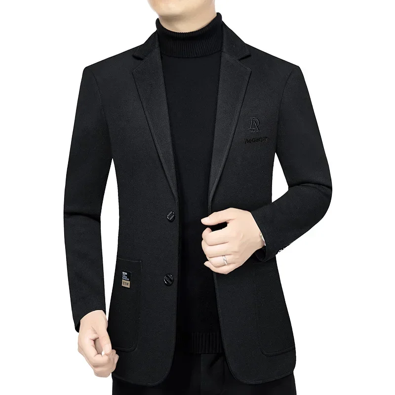 Men Formal Wear With Coat - 新しい秋の男のフォーマルウェア豪華なブレザージャケットビジネスカジュアルスーツコート品質男性スリムスーツジャケット紳士服