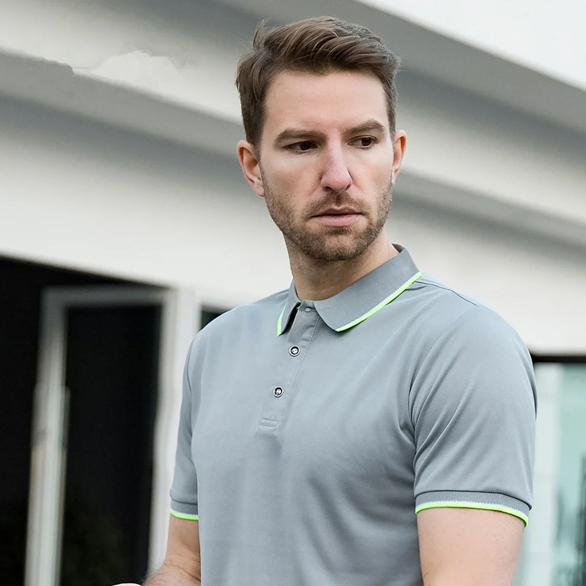 Men'S Polo Formal Wear - MRMT 2026 真新しいメンズ Tシャツ半袖ルーズカジュアルソリッドカラー襟 Tシャツ男性着用トップス Tシャツ