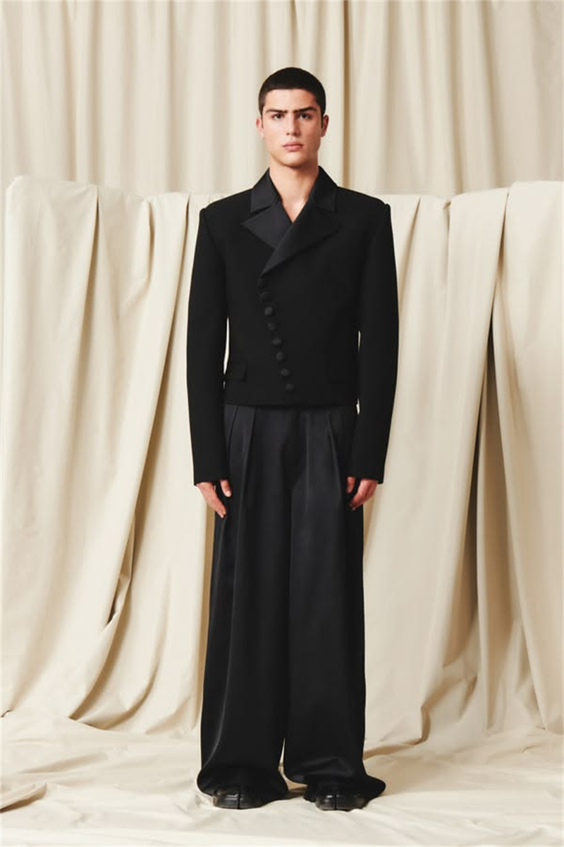 Men Formal Wear With Coat - ルーズメンズスーツパンツセット 2 ピースブレザー + ズボン綿ファッション新郎結婚式タキシードジャケットフォーマルオフィスビジネスコート衣装