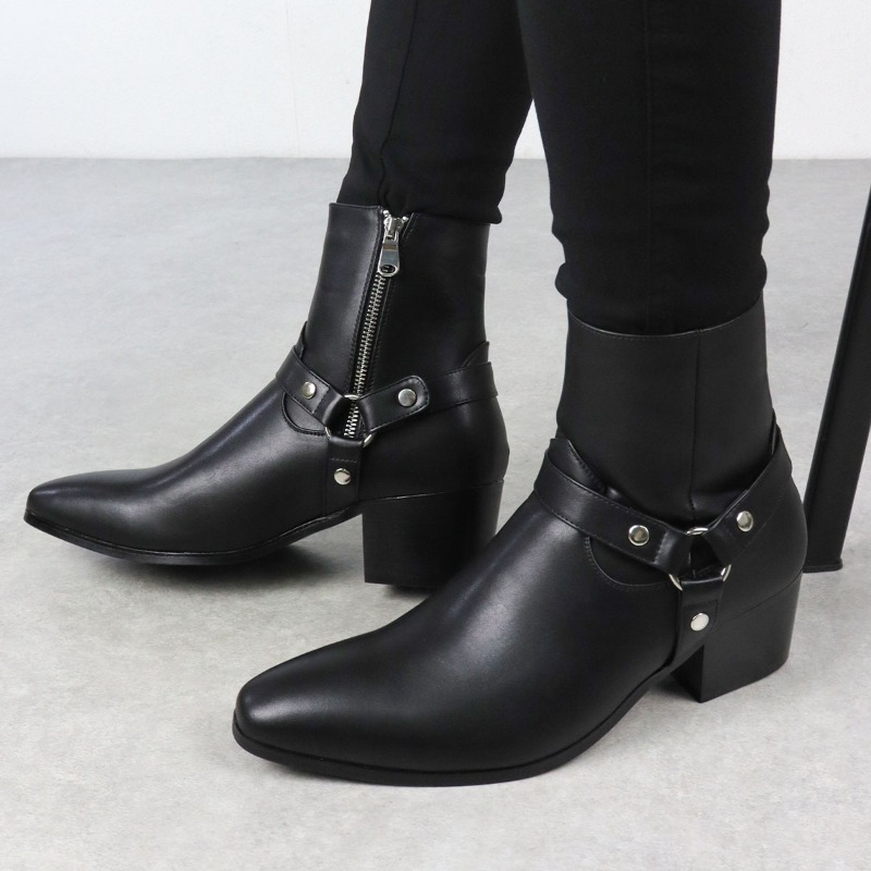デザイナー男性ブーツクラシックチェルシーアンクルブーツファッ - Men Formal Wear With Boots のレビューと価格
