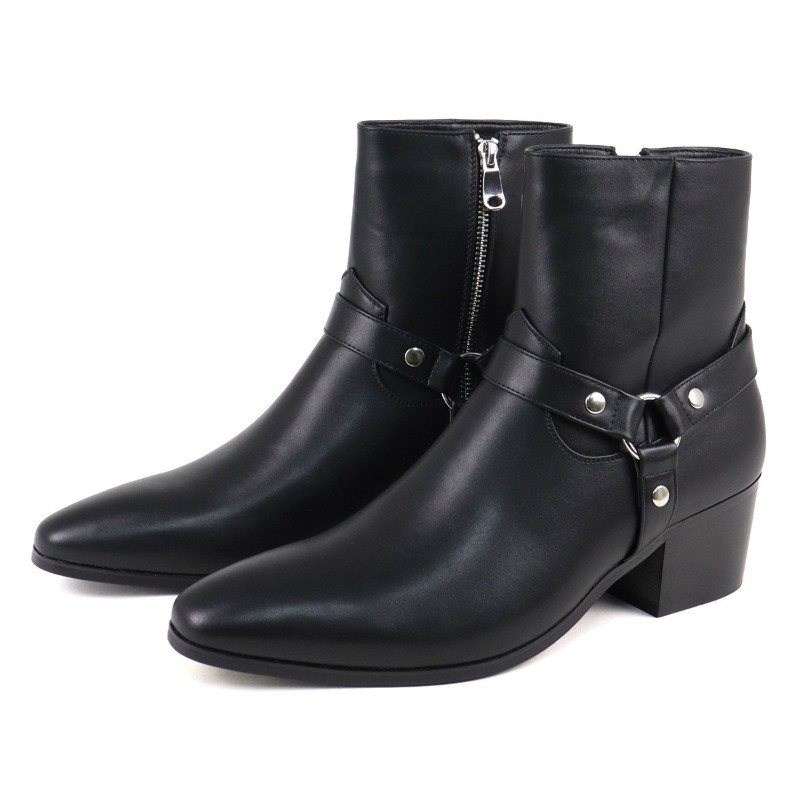 デザイナー男性ブーツクラシックチェルシーアンクルブーツファッ - Men Formal Wear With Boots のレビューと価格