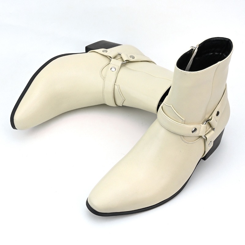 デザイナー男性ブーツクラシックチェルシーアンクルブーツファッ - Men Formal Wear With Boots のレビューと価格