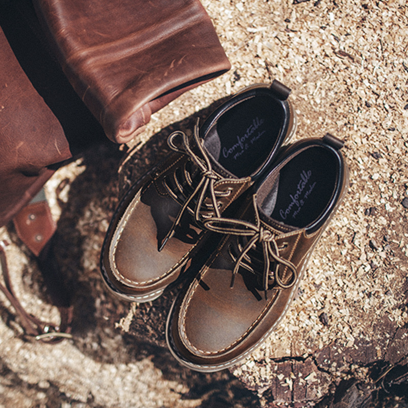 Maden メンズ ヴィンテージ ドレスシューズ ブラウン  - Men Formal Wear With Boots のレビューと価格