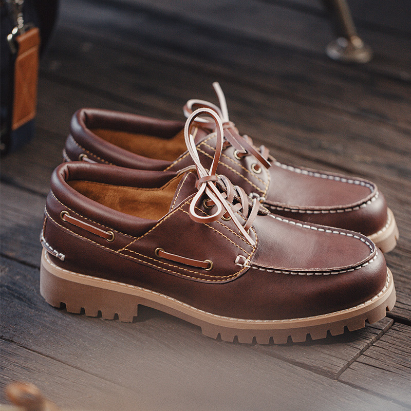 マデン メンズ ヴィンテージ ボートシューズ レースアップ  - Men Formal Wear With Boots のレビューと価格