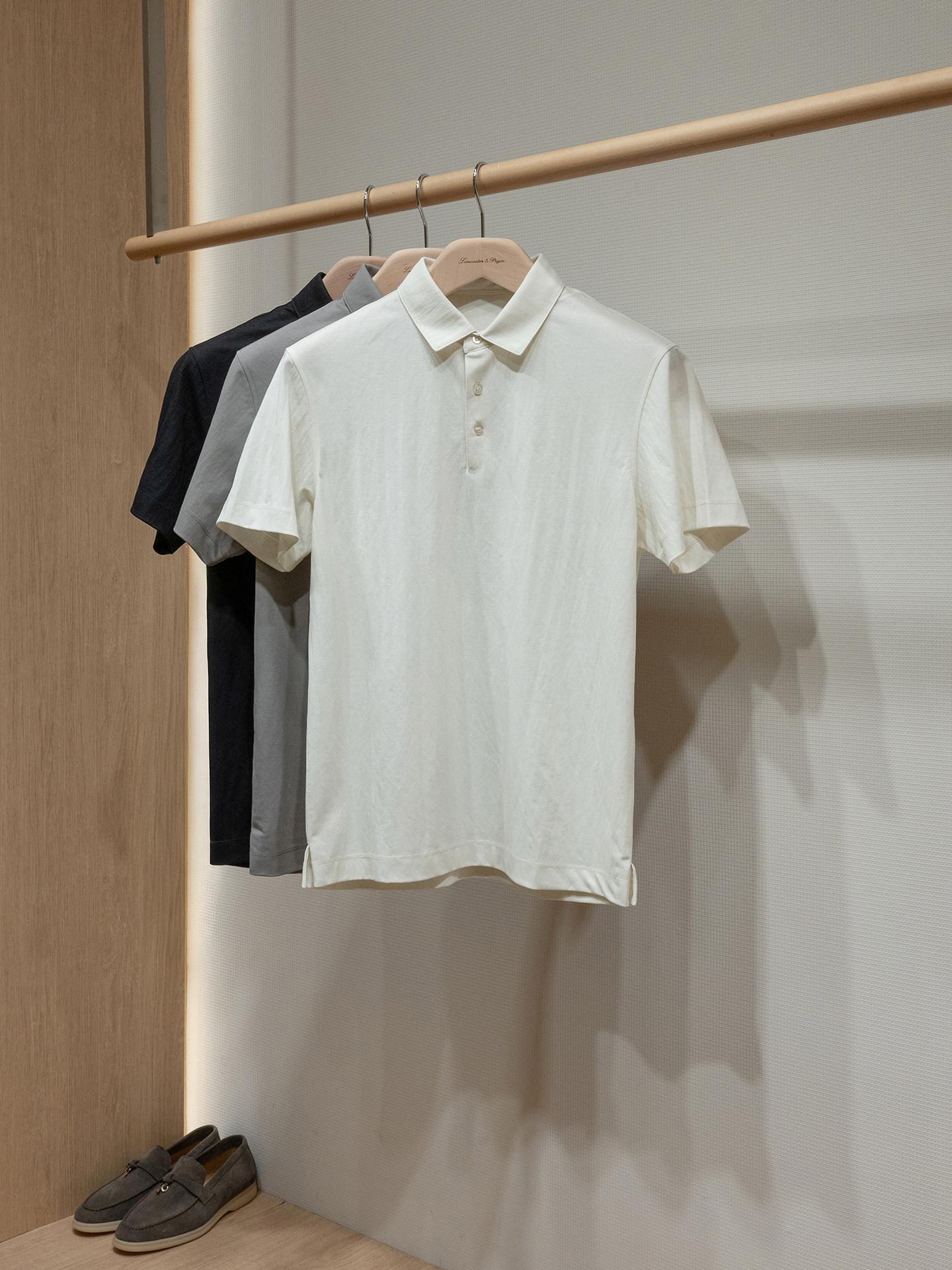 リネンコットン素材で肌に優しく通気性のある襟付き半袖ポロシャ - Men'S Polo Formal Wear のレビューと価格