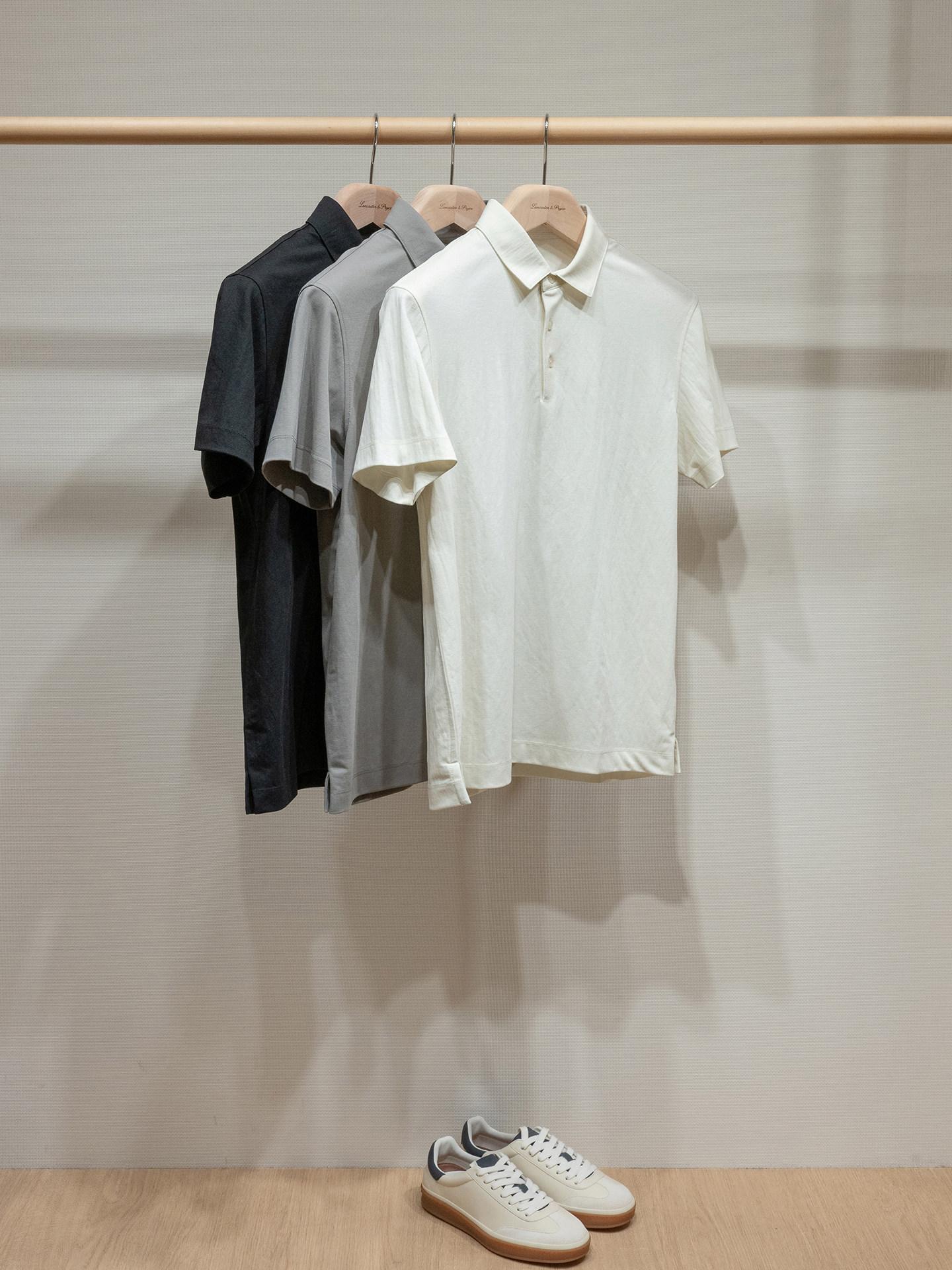 リネンコットン素材で肌に優しく通気性のある襟付き半袖ポロシャ - Men'S Polo Formal Wear のレビューと価格