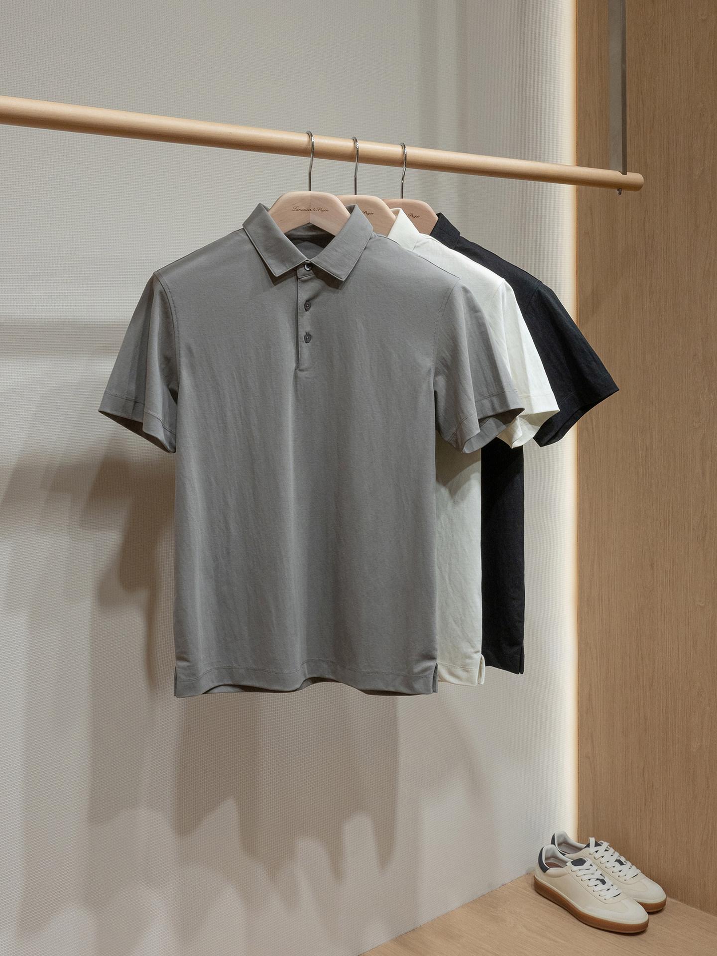 リネンコットン素材で肌に優しく通気性のある襟付き半袖ポロシャ - Men'S Polo Formal Wear のレビューと価格