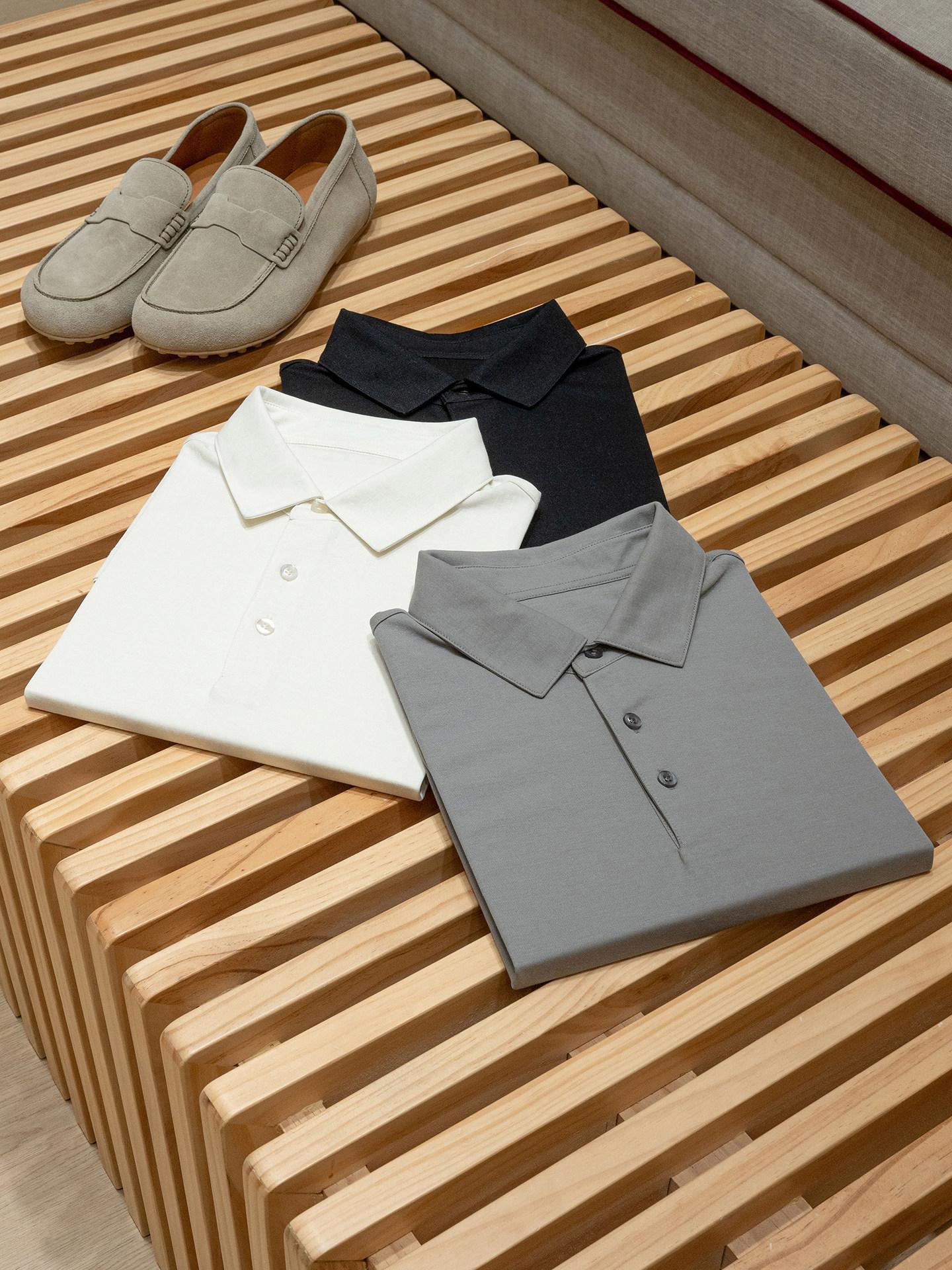 リネンコットン素材で肌に優しく通気性のある襟付き半袖ポロシャ - Men'S Polo Formal Wear のレビューと価格