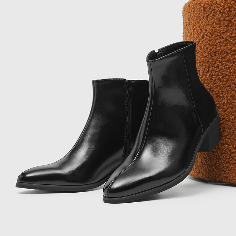 新しいヴィンテージ英国男性革靴アウトドアビジネスアンクルブー - Men Formal Wear With Boots のレビューと価格