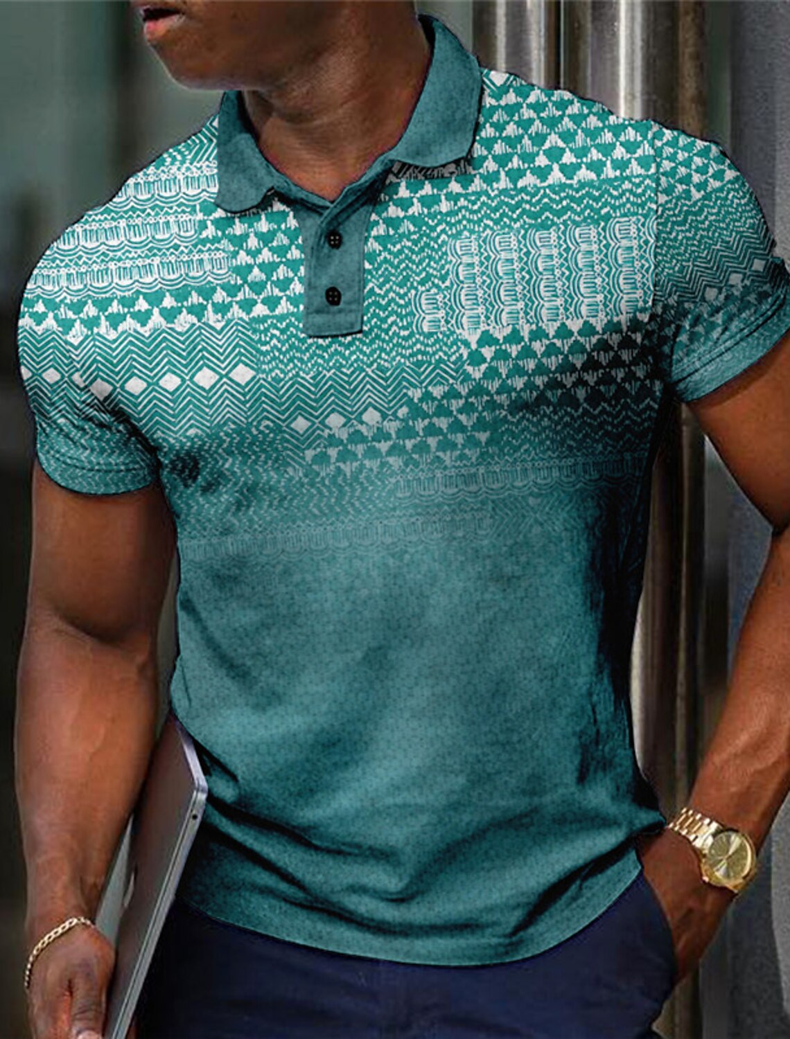 ファッションメンズチェック柄ポロシャツゴルフシャツ半袖ポロシ - Men'S Polo Formal Wear のレビューと価格