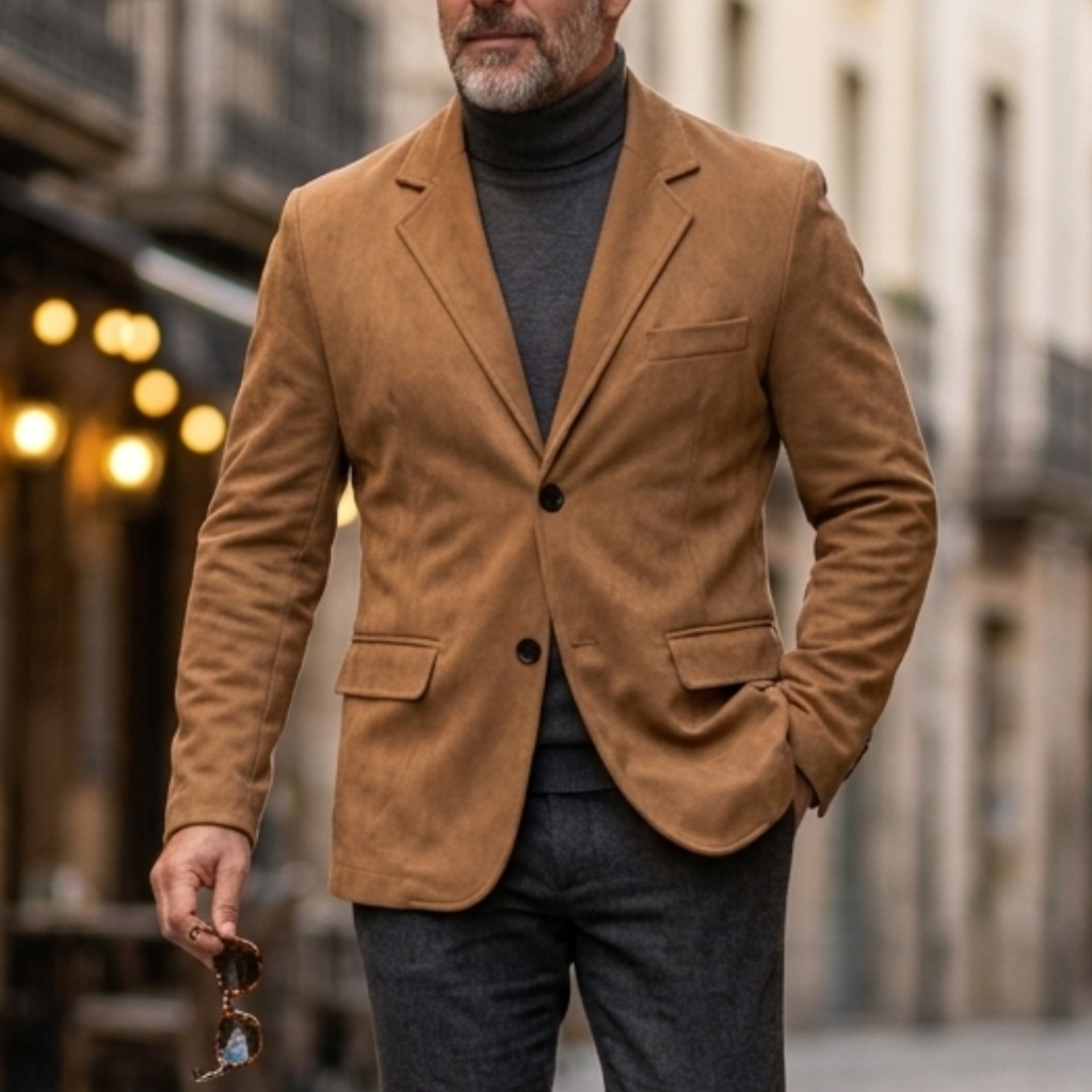 メンズヴィンテージスマートカジュアルスエードブレザージャケッ - Men'S Vintage Formal Wear のレビューと価格