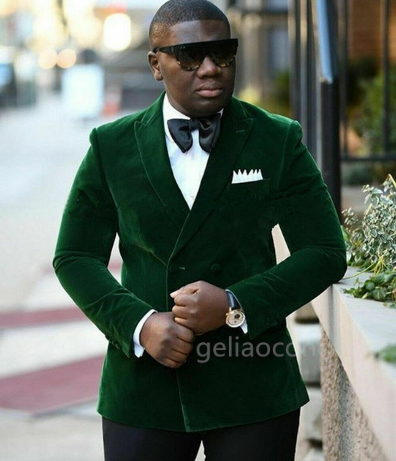 XS-6XL ベルベット結婚式の男性スーツブレザー花婿ビジネ - Men Formal Wear With Coat のレビューと価格