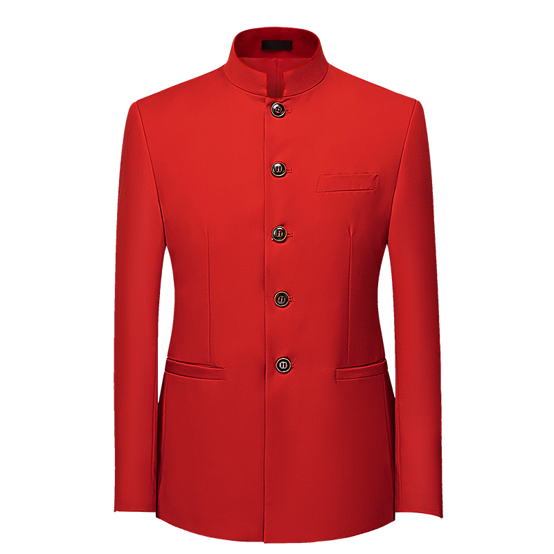 2026年 メンズ 中華風 長袖スーツジャケット 韓国風 フ - Men Formal Wear With Coat のレビューと価格