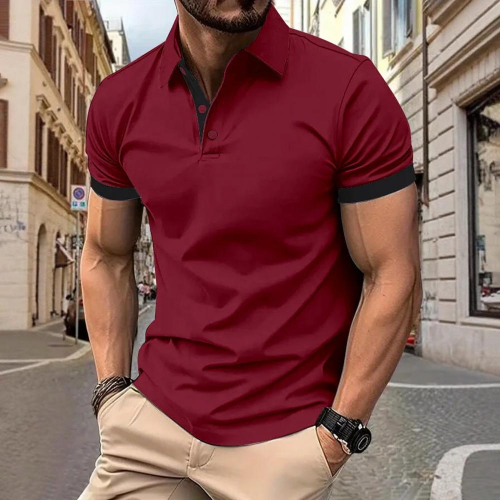 メンズトップス ラペル半袖 カジュアル ルーズフィット レギ - Men'S Polo Formal Wear のレビューと価格