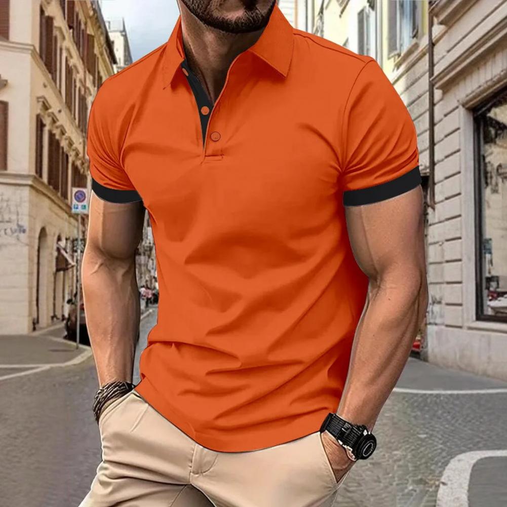 メンズトップス ラペル半袖 カジュアル ルーズフィット レギ - Men'S Polo Formal Wear のレビューと価格