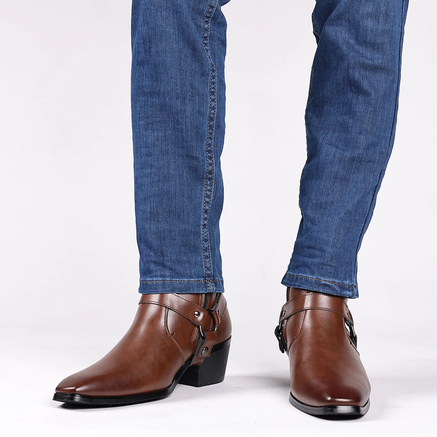 男性用のクラシックなウエスタンカウボーイブーツ,デザイナーブ - Men Formal Wear With Boots のレビューと価格