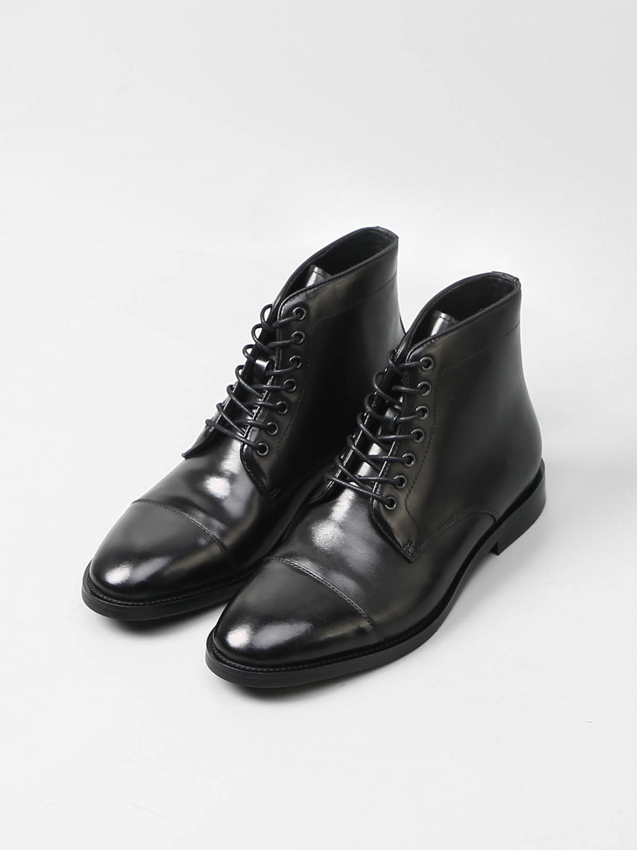 メンズハンドメイド本革キャップトゥアンクルブーツ クラシック - Men Formal Wear With Boots のレビューと価格