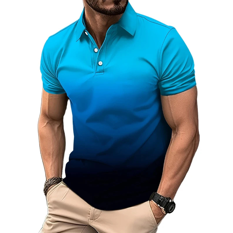 メンズ ポロシャツ 半袖 グラデーションカラー ジム フィッ - Men'S Polo Formal Wear のレビューと価格