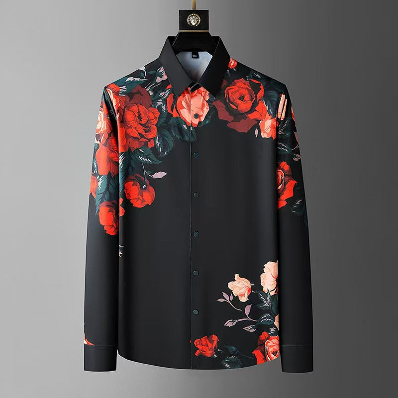 メンズ長袖シャツ,ヴィンテージ,フローラルプリント,社交クラ - Men'S Vintage Formal Wear のレビューと価格
