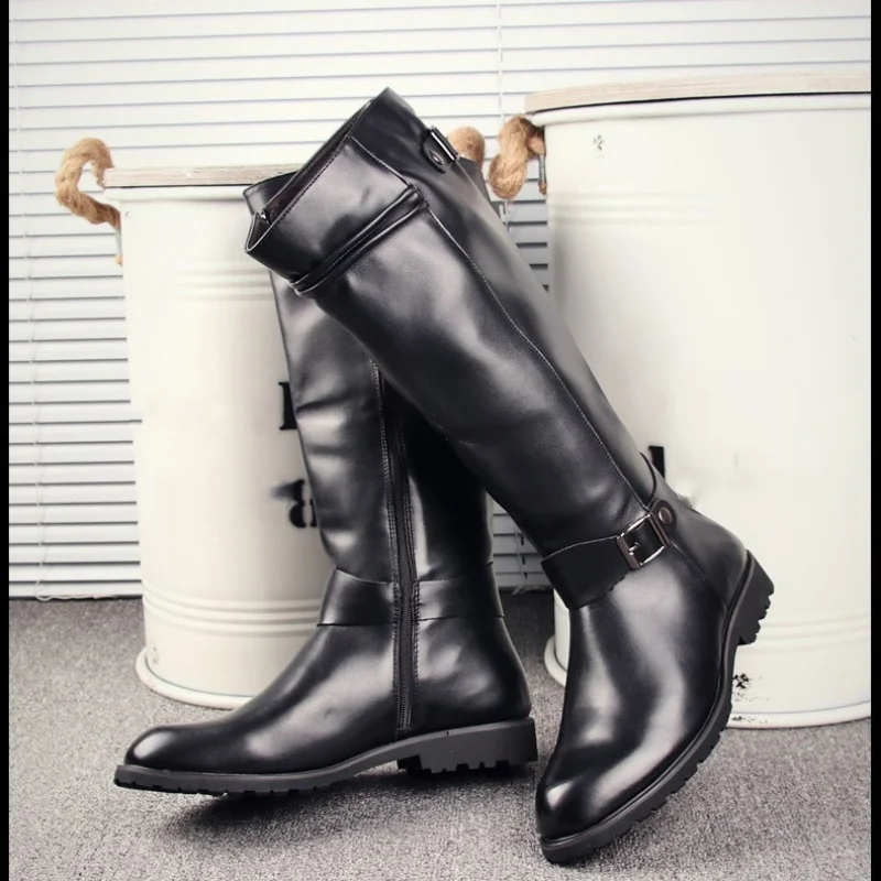 プラスサイズ 37-46 最高品質のパンクスタイルゴシックニ - Men Formal Wear With Boots のレビューと価格