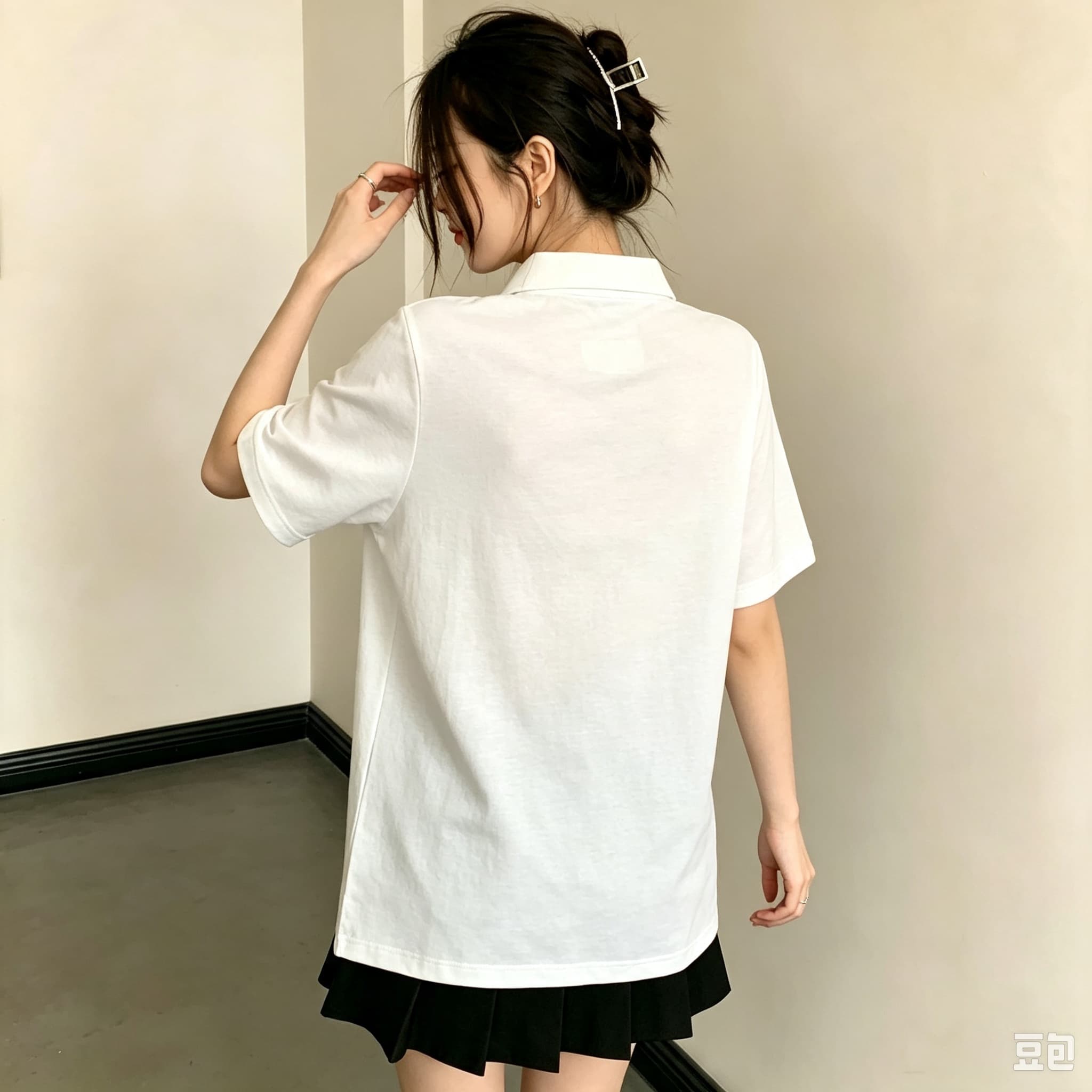 万能カジュアルブラックポロブラウス（女の子用）繊細な赤い花柄 - Men'S Polo Formal Wear のレビューと価格